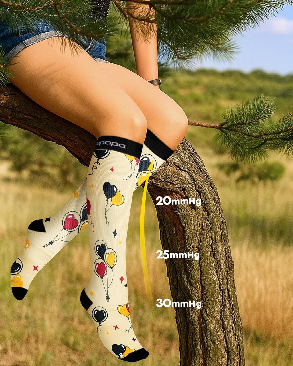 Skiennix Compression Socks for Women - 3 Pairs of 20-30 mmHg Graduated Support | Lightweight Daily Wear