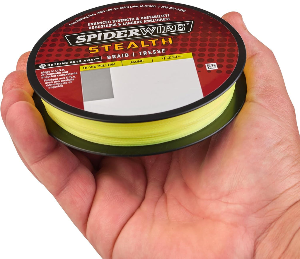 SpiderWire Stealth Braid Fishing Line - High Sensitivity & Strength | 300 Yards, Green
