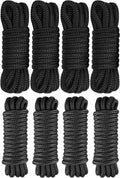 Marine Grade Double Braided Nylon Dock Lines & Fender Lines Bundle - 4 Pack | 1/2" x 15ft & 1/2" x 10ft