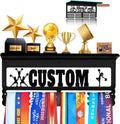 Personalized Medal Display Rack - Custom Metal Hanger for 70+ Awards | Easy Installation for Sports Recognition