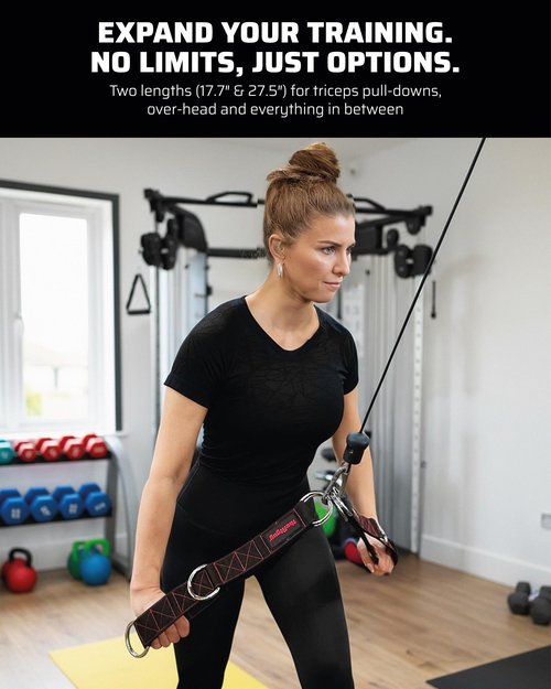 THEFITGUY Cable Attachment Extension Straps (Pair) – Heavy-Duty Adjustable Gym Attachments for Cable & Pulley Machines, Bars & Handles – 5 Lengths, Add New Grip Variations & Exercises