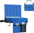 Skiennix Portable Stadium Seat - Comfy Padded Cushion with Back Support | Folding Chair with Cup Holder & Strap
