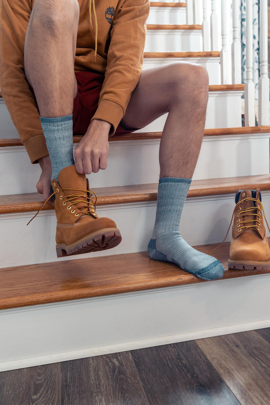 Timberland Mens Wool, Hiking, Winter, Thermal Boot Socks, Full Cushioned Crew Socks Arch Support