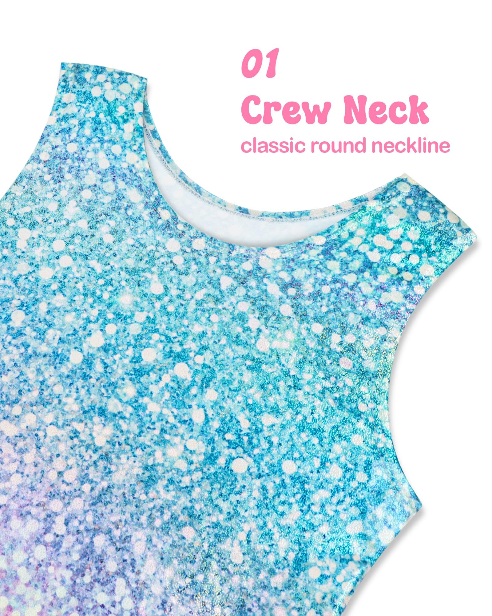 Wanyoo 2 Pack Gymnastics Leotards for Girls Shiny Toddler Biketard Unitard One Piece Tumbling Outfits