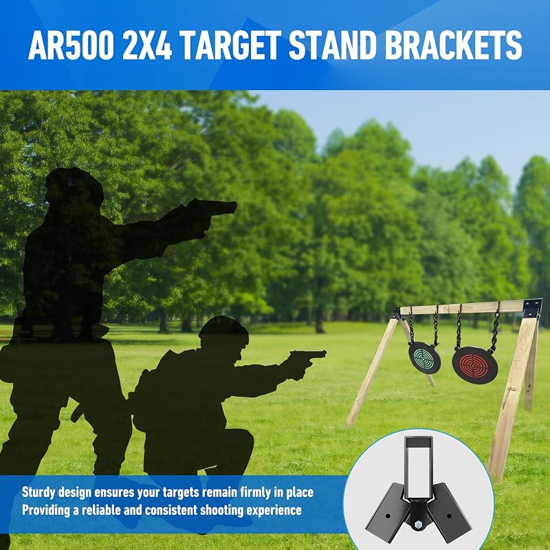 2x4 Target Stand Kit – Heavy-Duty Saw Horse Brackets (2 Pack) for Shooting & Archery