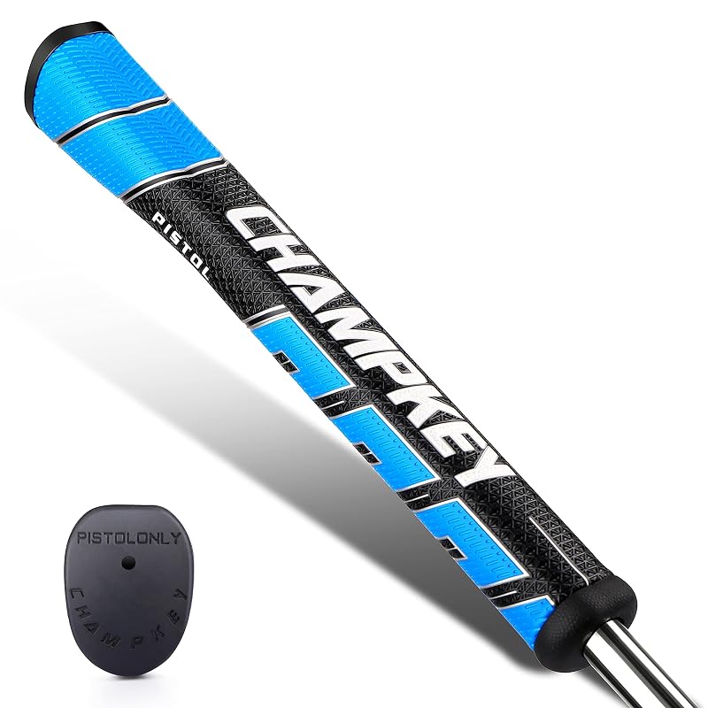 CHAMPKEY Pistol Golf Putter Grip - Midsize Blue, Lightweight Comfort & Textured Traction
