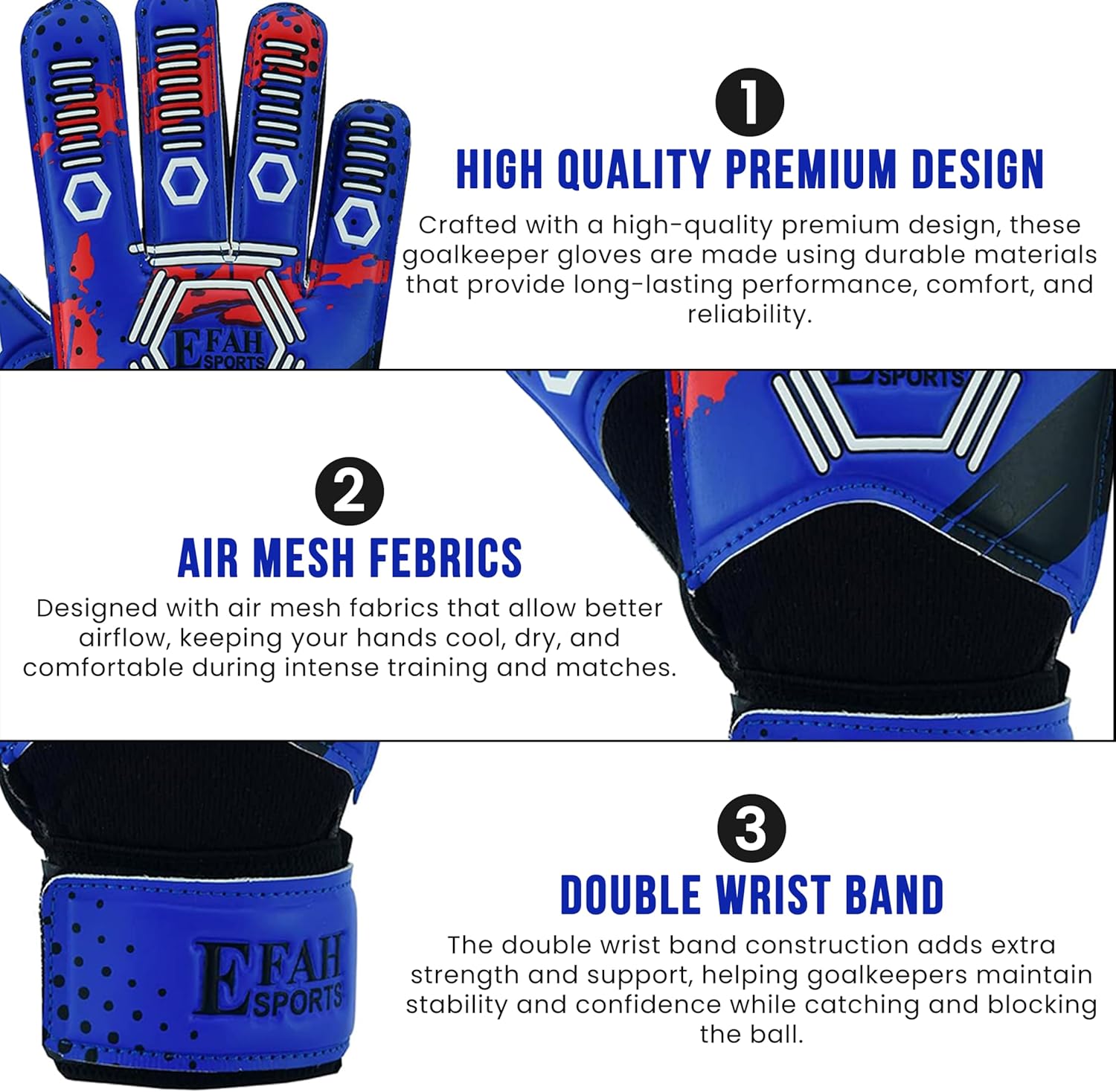 Regine Switzerland Soccer Goalkeeper Gloves - Strong Grip for Kids & Youth | Durable Design