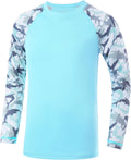 Skiennix Boys Rash Guard Swim Shirt - Long Sleeve UPF 50+ UV Protection | Quick Dry Surf & Beach Wear