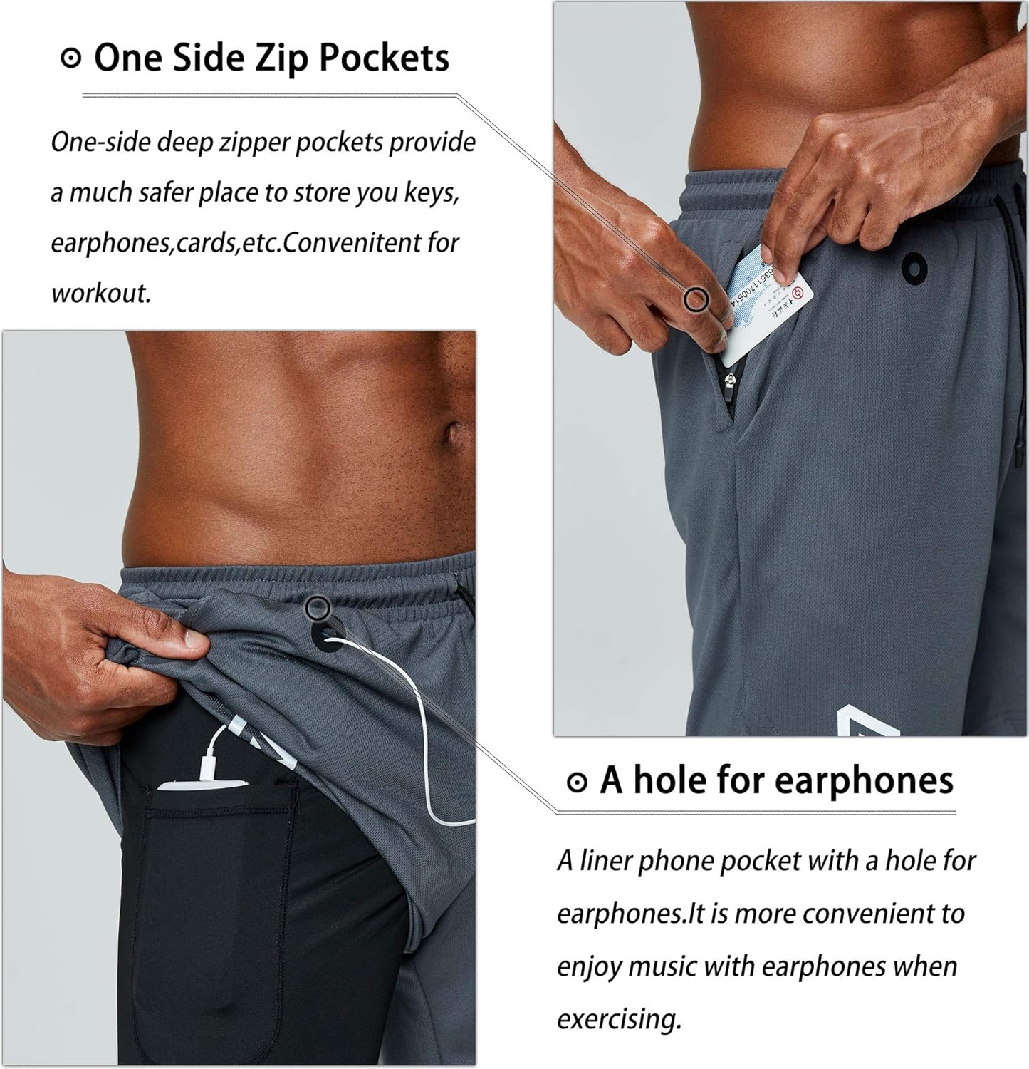 Pinkbomb Men's 2-in-1 Running Shorts - Quick Dry Workout Shorts with Phone Pocket | Comfortable Fit