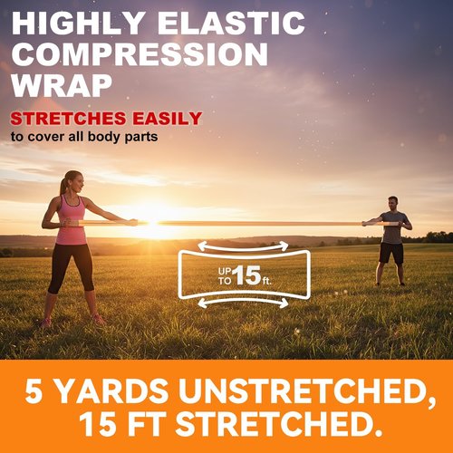 FRESINIDER Premium Elastic Bandage Wrap - Latex-Free Compression Support | 4" x 12 Pack & 6" x 4 Pack