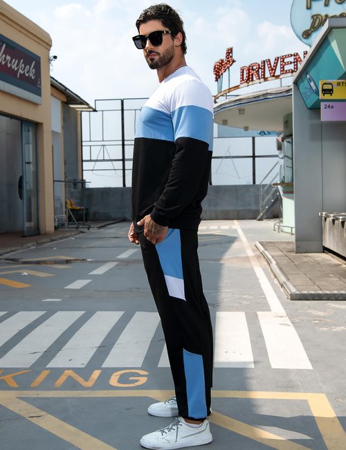 Babioboa Men's Sweatsuits Set 2 Piece Warm Up Tracksuit Jogging Outfits Sports Fashion Running Clothing
