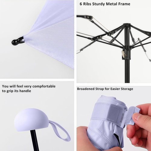BAODINI Mini Travel Umbrella - Compact UV Sun Protection | Lightweight & Portable for Purse, Backpack