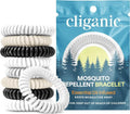 Cliganic Mosquito Repellent Bracelets - DEET-Free, Natural Protection for Adults & Kids | 10 Pack in Neutral Colors