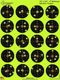 Splatterburst Targets - 18x24 Inch Bullseye Splatter Target - Bright Fluorescent Yellow for Easy Shot Visibility