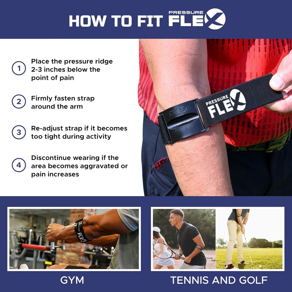 Regine Switzerland Tennis Elbow Brace - Adjustable Forearm Support for Quick Tendonitis Relief | Compression Arm Band