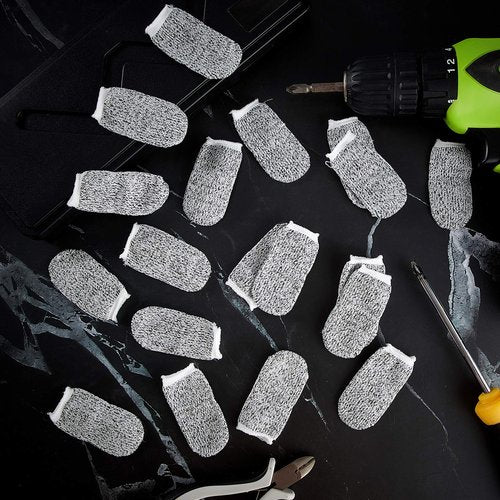 Honoson 60 Pieces Cut Resistant Finger Cots Protection Reusable Finger Thumb Protector Gloves for Kitchen Sculpture Work (2.4 Inch)