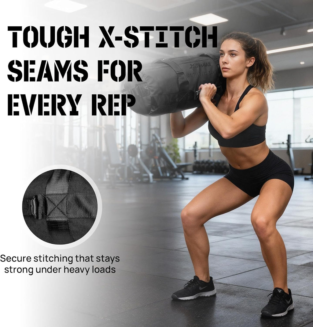 Yes4All Sandbags - Adjustable Weight Training Sand Bags with Handles | Multiple Sizes 5-200lbs