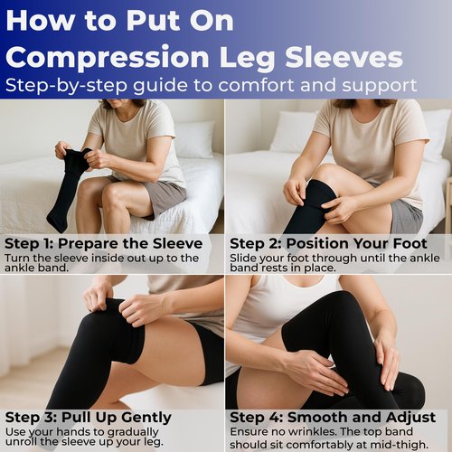 Mojo - Compression Socks Footless for Women and Men 20-30mmHg - Extra Wide Compression Full Leg Sleeve for Varicose Veins Circulation, Lymphedema, DVT - Black, 3X-Large - A609