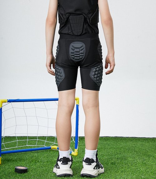 Kids Skate Padded Shorts Boys Butt Tailbone Protection Shorts Hip Protection Shorts for Ice Skating, Softball, Football Black YXL