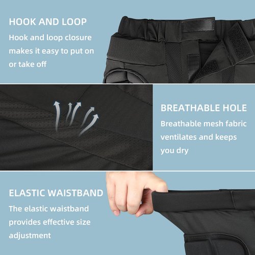 Cienfy 3D Hip Protection Eva Butt Pads Protective Padded Shorts Crash Pad Impact Gear for Skiing Skating Snowboarding Skateboarding (Medium)