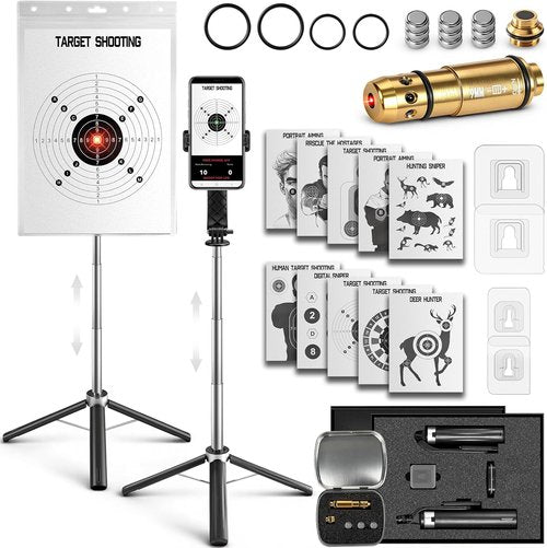 GLORYFIRE Dry Fire Laser Training System - Safe Home Practice Without Live Ammo | Includes Cartridge, Targets & Holder