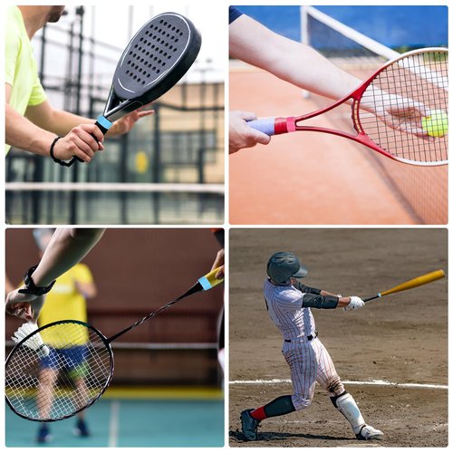 MECCANIXITY Tennis Racket Silicone Racquet Grip Ring Racket Band Rubber Ring Non Slip Absorbent Overgrip in Place for Badminton Squash Handle, Yellow 15Pcs