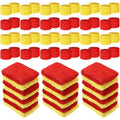 Kids Wrist Sweatbands Bulk Pack 72 Pcs Red & Yellow 3.15 x 1.97 in