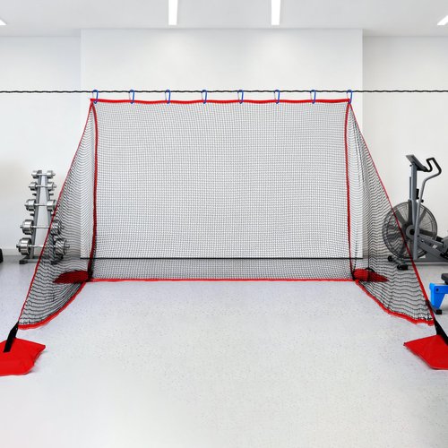 TOBWOLF 10x7ft Golf Hitting Net - Heavy Duty Practice Net with Sandbags for Stability, Fits Indoor Simulator & Outdoor Backyard Driving, Garage Training Net for Golf Ball Practice