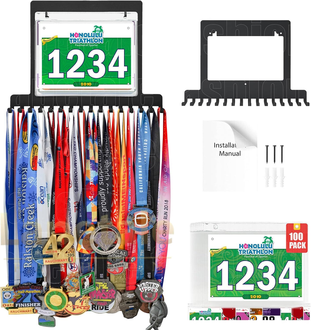 Race Medal Holder - Stylish Wall Hanger for Marathon Medals | Perfect Gift for Runners
