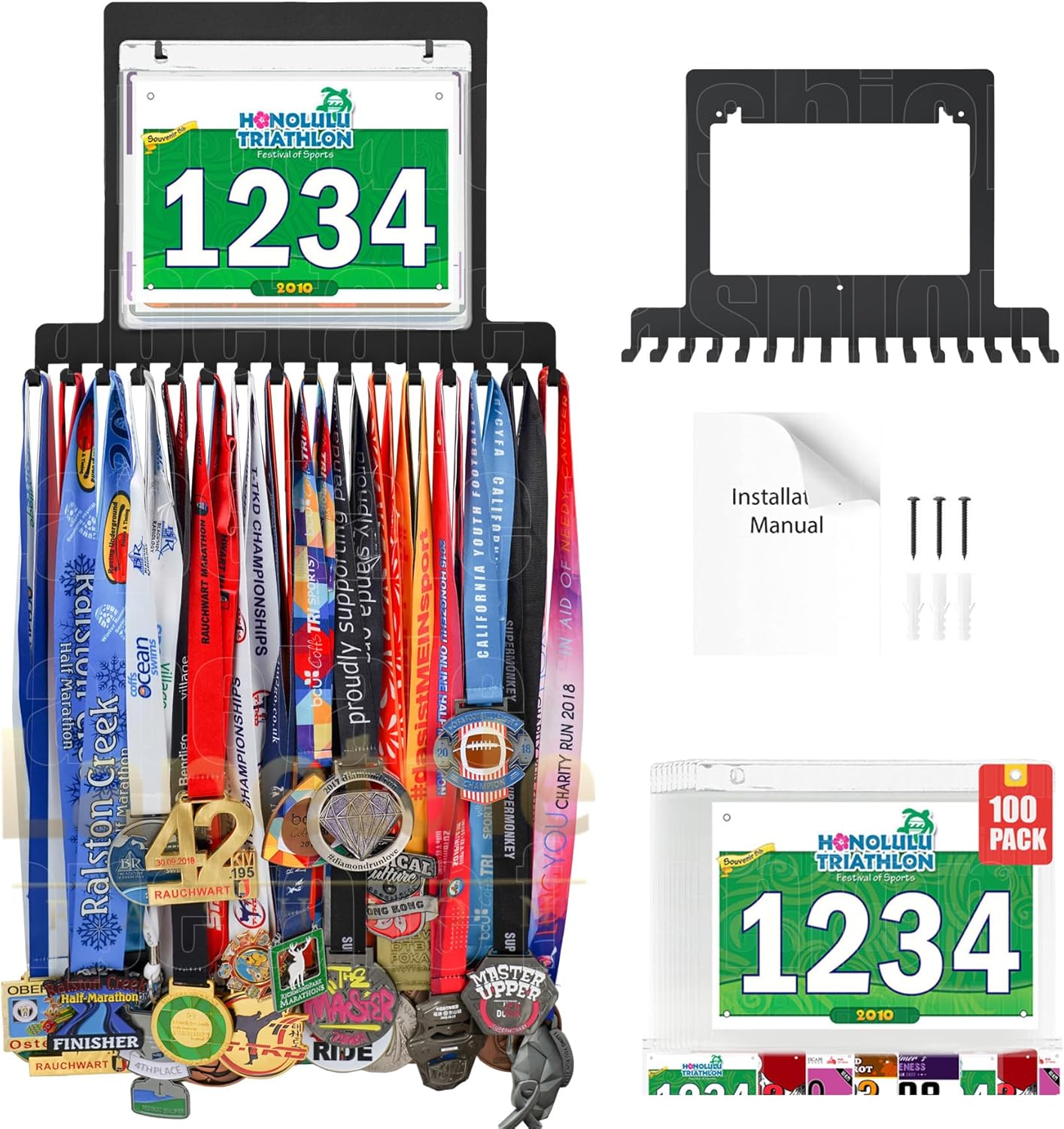 Race Medal Holder - Stylish Wall Hanger for Marathon Medals | Perfect Gift for Runners