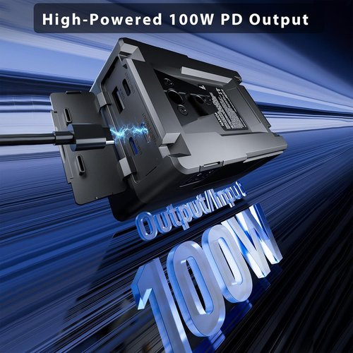 FXLION V Mount Battery Nano Pro - 98Wh 6800mAh with PD 100W Fast Charging | 3 USB-C, 2 D-Tap, 1 USB-A Ports for Cameras & Drones