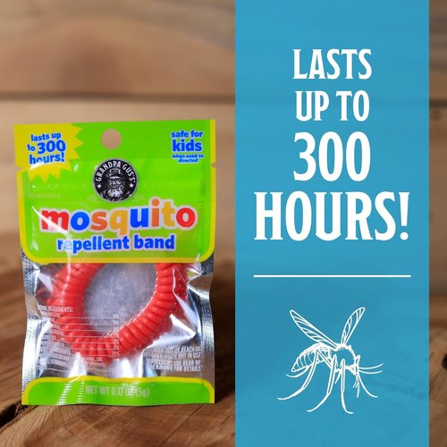 Grandpa Gus's Mosquito Repellent Bracelets - DEET-Free, Plant-Based Bug Bands for Kids & Adults | 12 Pack, Up to 300 Hours