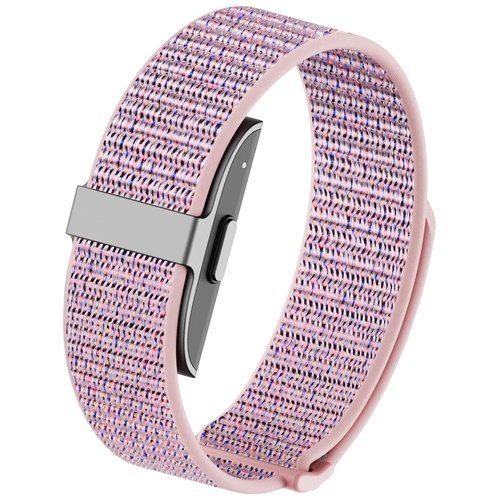 Vigamen Nylon Loop Sport Replacement Strap Compatible with Hume Band,Adjustable Soft Bands for Women Men,Breathable Wristband for Fitness Tracker,Pink Sand