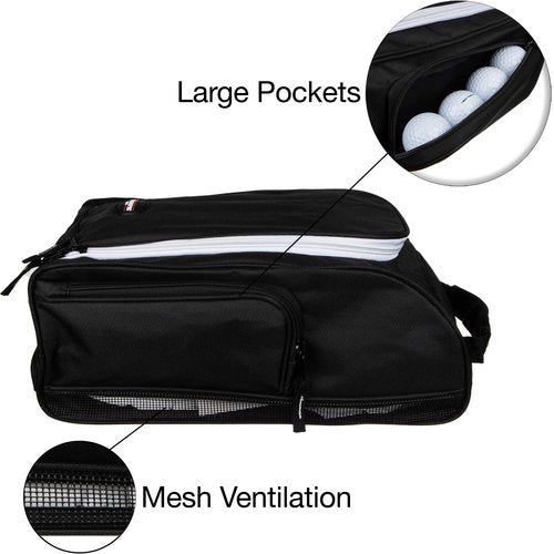 Murray Sporting Goods Golf Shoe Bag - Golf Accessories for Men Black Shoe Carrier Storage Travel Bag Tote