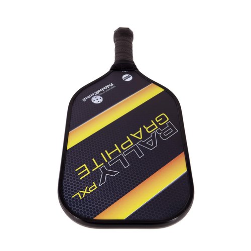 Rally PXL Graphite Pickleball Paddle (Yellow) XL Elongated Power & Reach Shape | Standard Grip | Polymer Honeycomb Core and Graphite Face