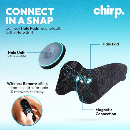Chirp Halo Pads - Deep Tissue Support for Targeted Pain Relief & Muscle Recovery | Back, Shoulders, Hips