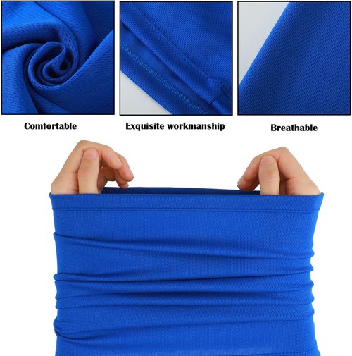 Geyoga UV Protection Neck Gaiter - 6-Piece Cooling Scarf Set for Summer | Breathable Face Mask