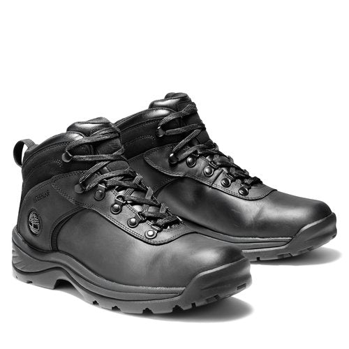 Timberland Men's Flume Mid Waterproof Hiking Boot, Black Full-Grain-NEW 2024, 10 Wide