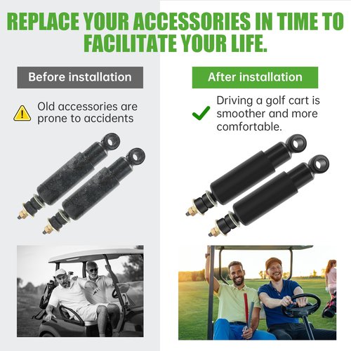 10L0L Golf Cart Rear Shock Absorber Kit Compatible with Club Car DS (1984-1996) Replacement Parts 1011085, 1014234
