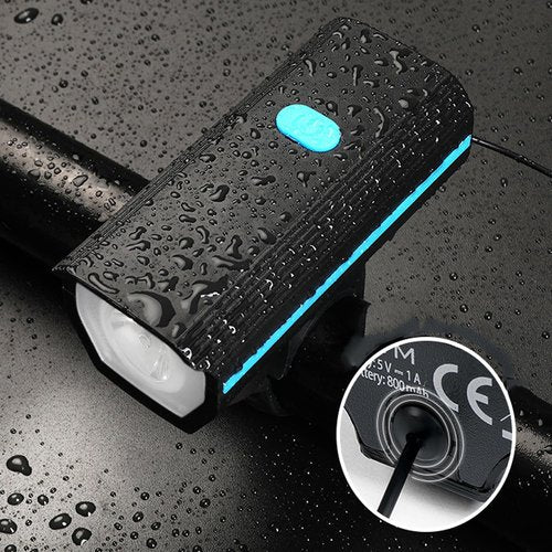 Rechargeable Bike Lights with Electric Bell and Tail Light, Ultra Bright Waterproof Bicycle Headlight with Quick-Release, for Night Riding, Road Mountain Bike Accessories for Kids Adults.