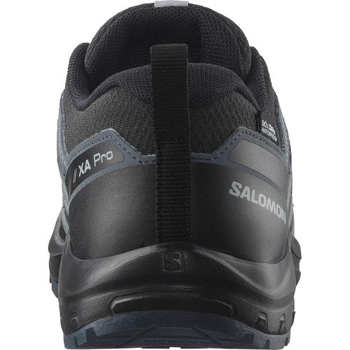 Salomon Unisex Junior’s XA Pro V8 Mid Waterproof Trail Running Shoes for Kids - Black/Turbulence/Quarry - 5 Medium