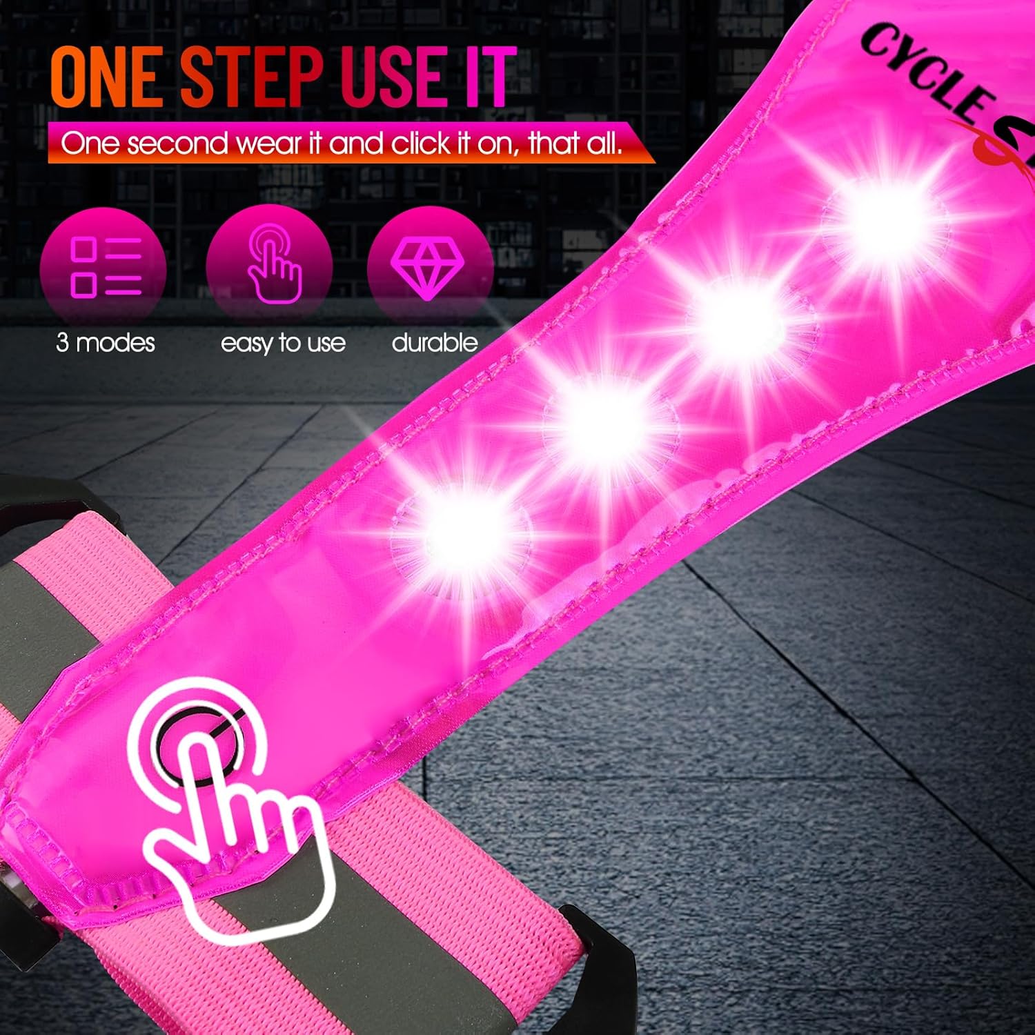 Skiennix LED Reflective Vest | High Visibility Light-Up Running Gear | USB Rechargeable & Adjustable for Men, Women, Kids