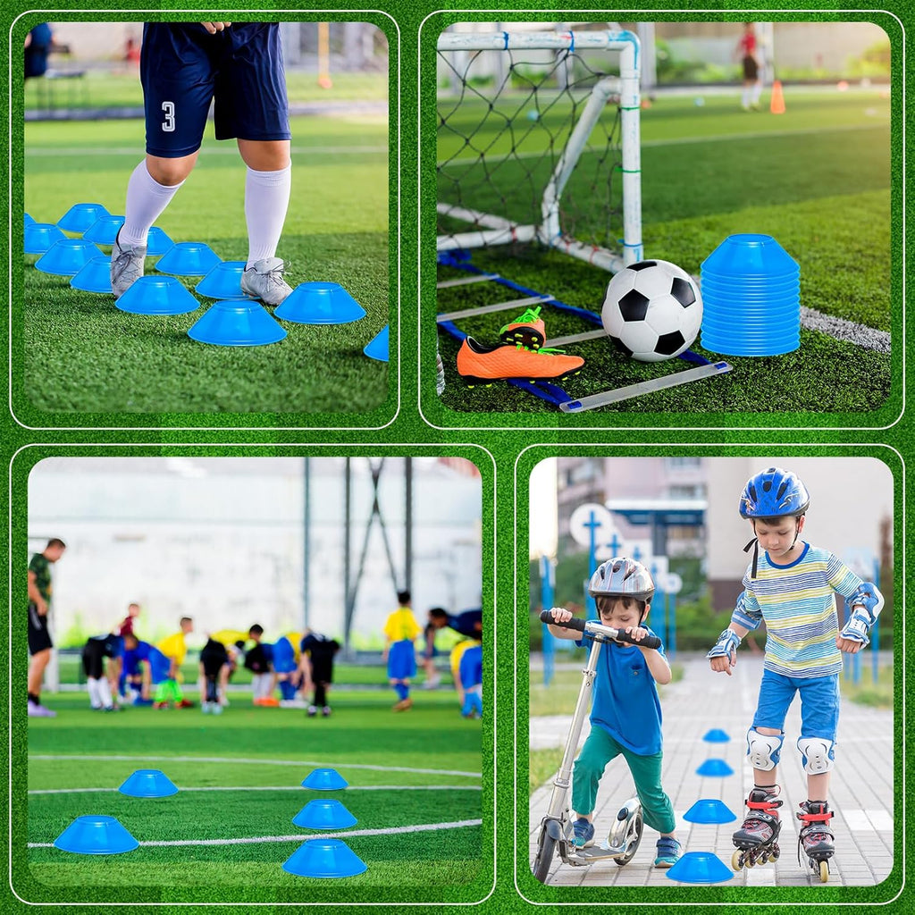 Skiennix Mini Soccer Cones - 12 Pcs Agility Training Discs for Enhanced Sports Performance