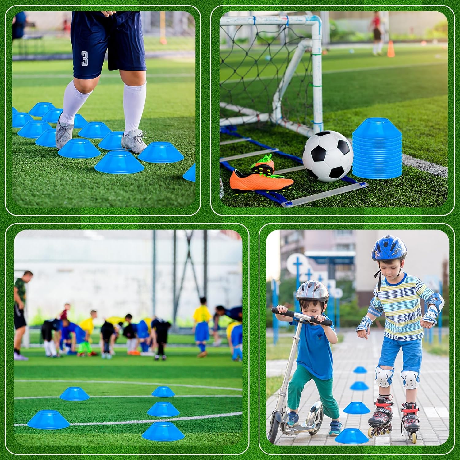 Skiennix Mini Soccer Cones - 12 Pcs Agility Training Discs for Enhanced Sports Performance