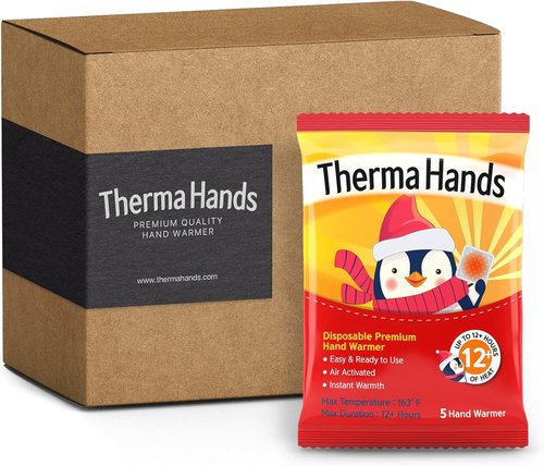 Hand Warmers by Premium | Air-Activated, Odorless & Long Lasting - 3.5 x 4 Inch, 12+ Hour Duration