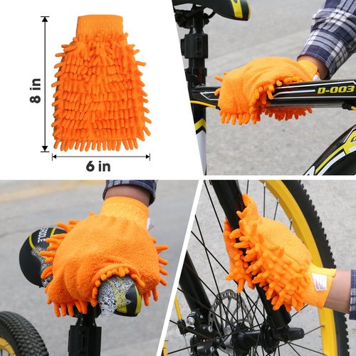 SINGARE 7pcs Bicycle Bike Cleaning Tools Set, Bike Clean Brush Kit Suitable for Mountain, Road, City, Hybrid, BMX and Folding Bike