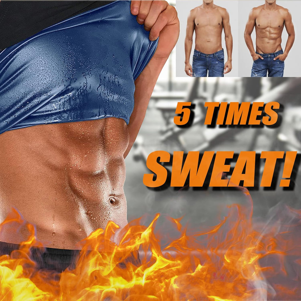 Skiennix Sauna Vest for Men - Sleeveless Waist Trainer Compression Tank Top for Enhanced Sweating