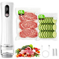Vacuum Sealer for Food with LED Display, 80kPa Handheld Food Saver | 30 Bags (15S+15M) Variation