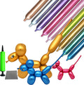 Skiennix 100pcs 260 Long Balloons Kit - Shiny Metallic Latex Twisting Balloons for Parties | Multicolor