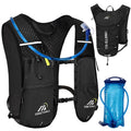 ONETOALL Running Vest for Women & Men,6L Hydration Backpack with 2L Water Bladder,Lightweight Water Backpack for Trail Running, Marathon, Hiking, Cycling, Jogging, Adjustable Fit Black